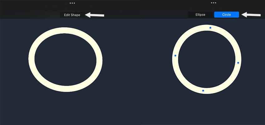 How to make a perfect circle in Procreate